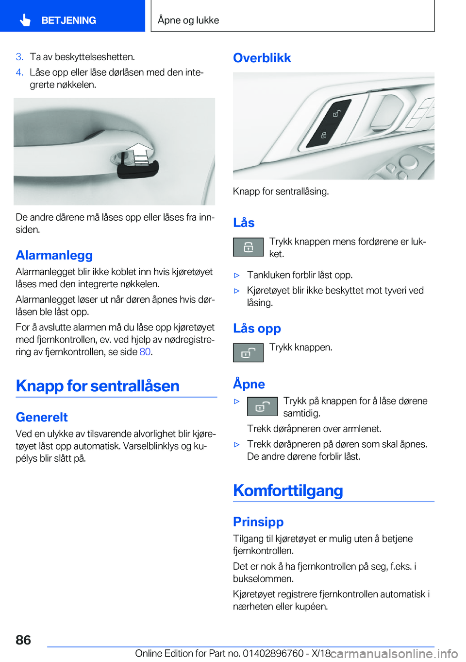 BMW X5 2019  InstruksjonsbØker (in Norwegian) �3�.�T�a��a�v��b�e�s�k�y�t�t�e�l�s�e�s�h�e�t�t�e�n�.�4�.�L�å�s�e��o�p�p��e�l�l�e�r��l�å�s�e��d�