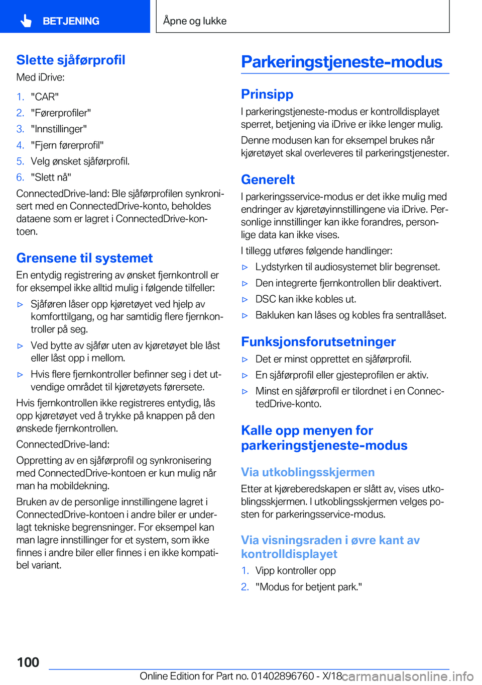 BMW X5 2019  InstruksjonsbØker (in Norwegian) �S�l�e�t�t�e��s�j�å�f�