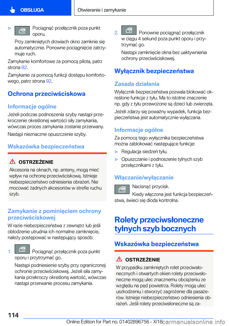 BMW X5 2019  Instrukcja obsługi (in Polish) 'x�P�o�c�i�