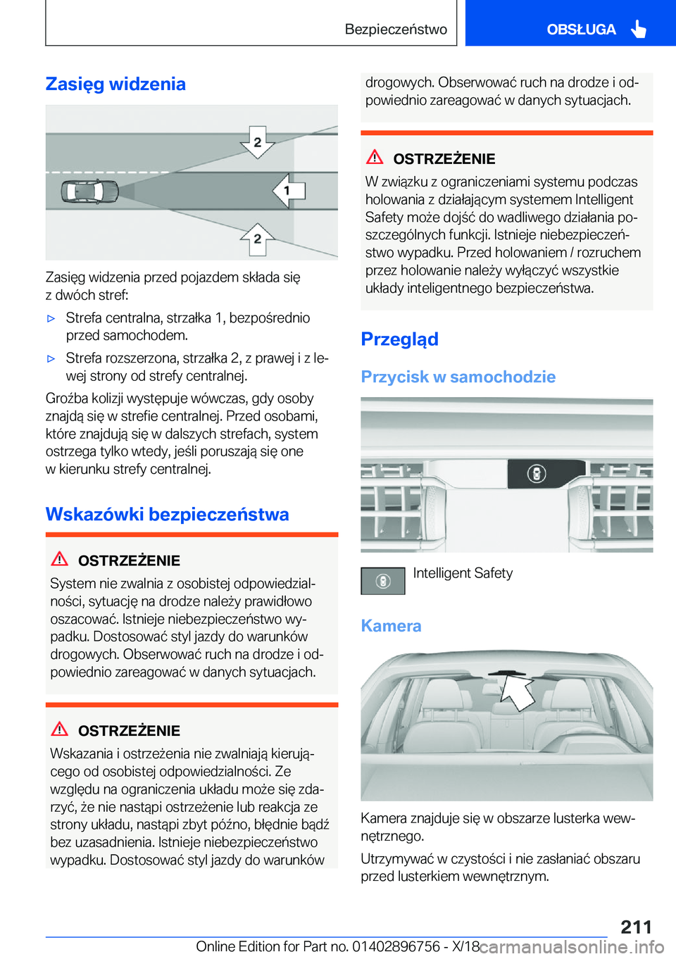 BMW X5 2019  Instrukcja obsługi (in Polish) �Z�a�s�i�