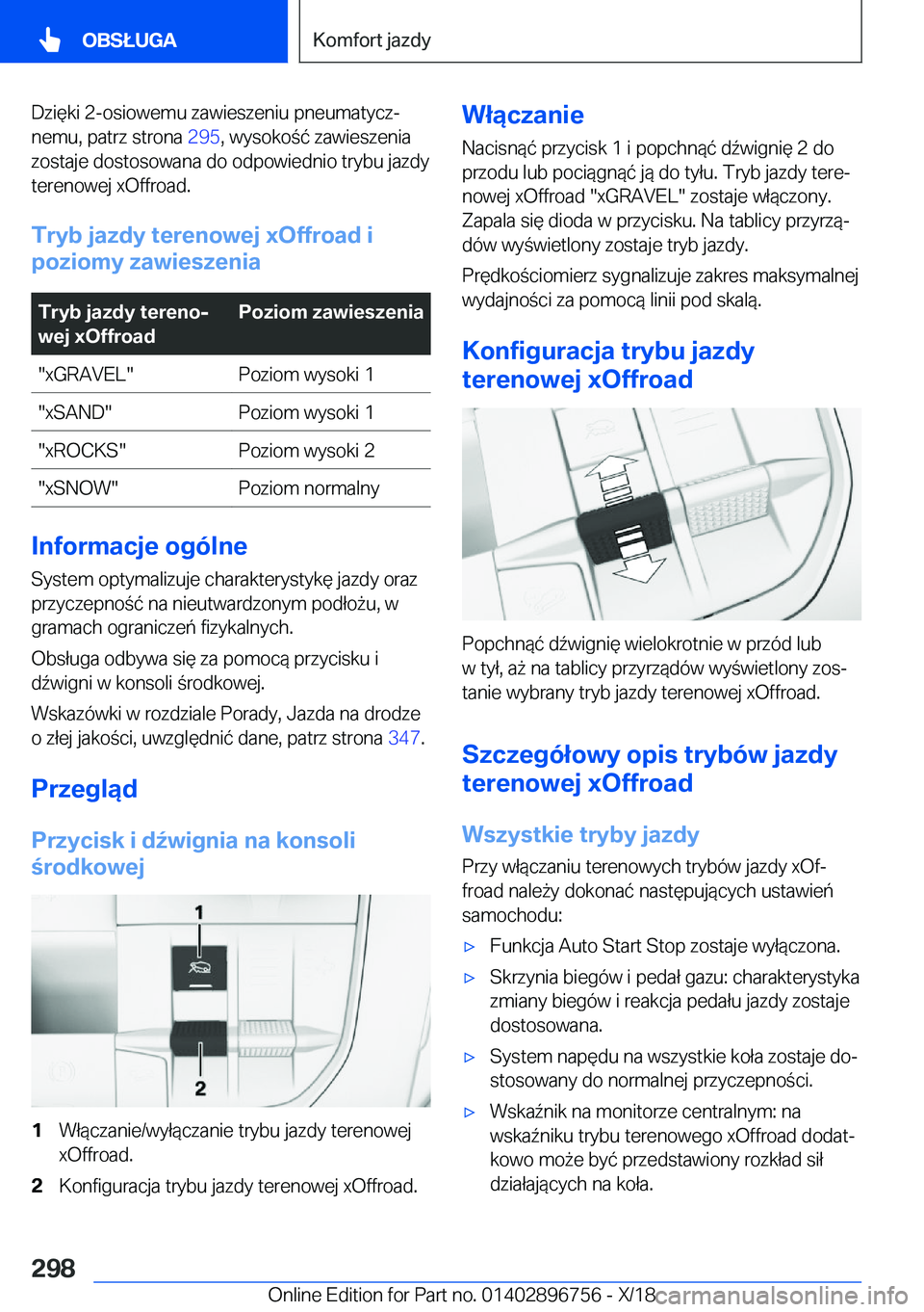 BMW X5 2019  Instrukcja obsługi (in Polish) �D�z�i�