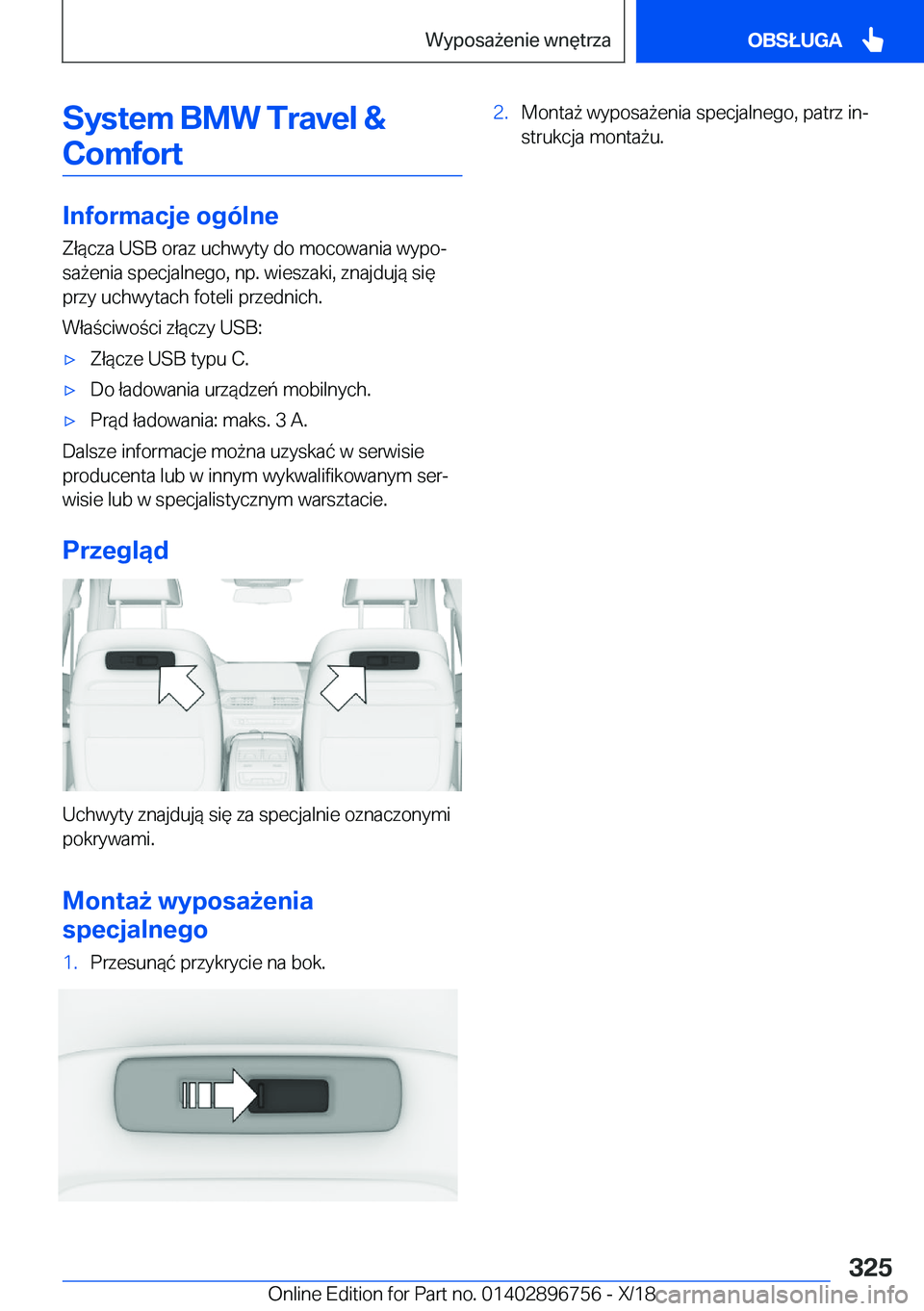 BMW X5 2019  Instrukcja obsługi (in Polish) �S�y�s�t�e�m��B�M�W��T�r�a�v�e�l��&�C�o�m�f�o�r�t
�I�n�f�o�r�m�a�c�j�e��o�g�