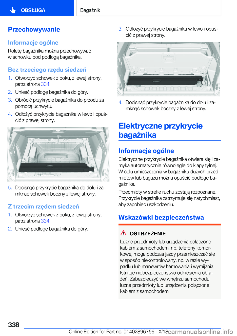 BMW X5 2019  Instrukcja obsługi (in Polish) �P�r�z�e�c�h�o�w�y�w�a�n�i�e
�I�n�f�o�r�m�a�c�j�e��o�g�