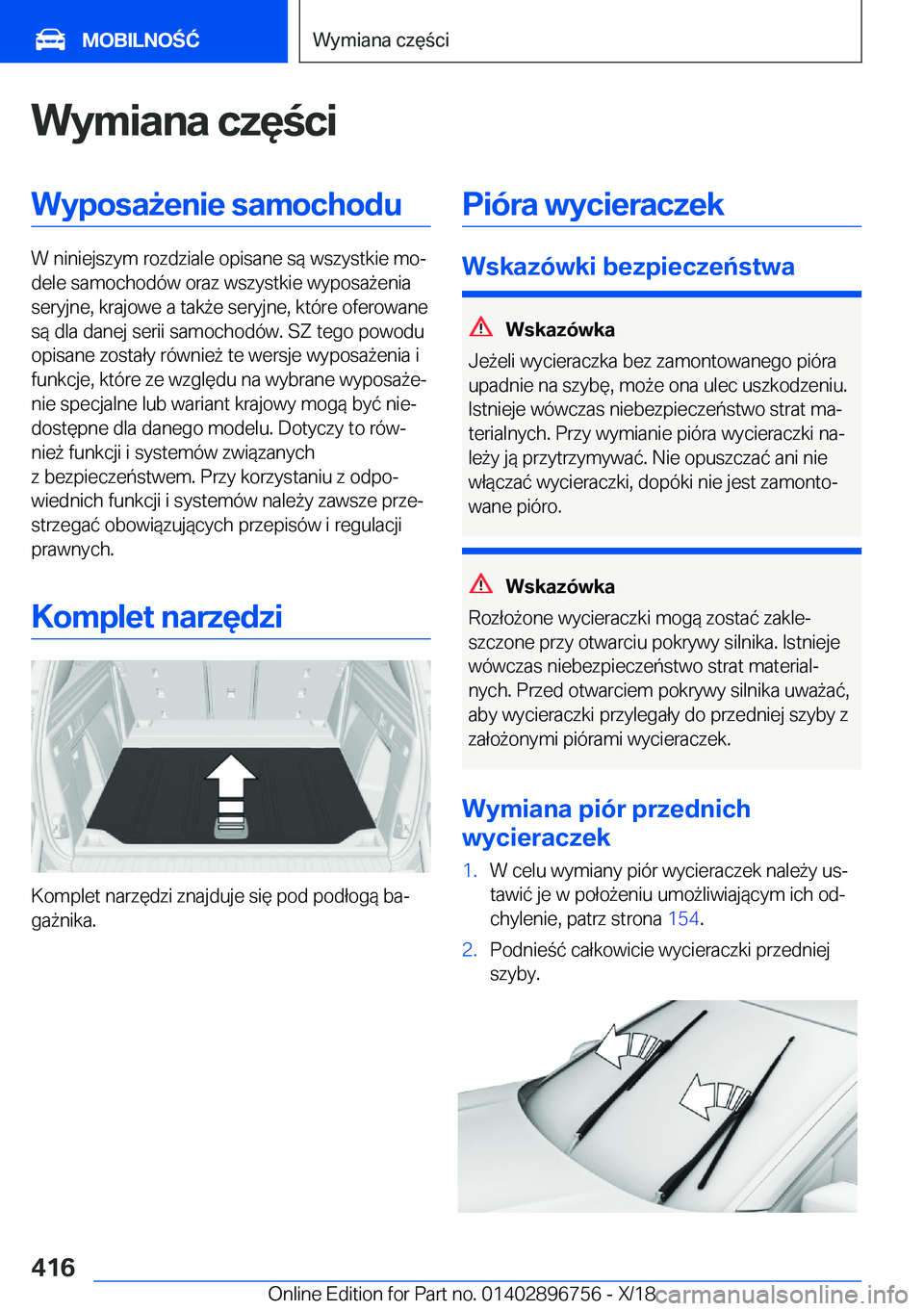 BMW X5 2019  Instrukcja obsługi (in Polish) �W�y�m�i�a�n�a��c�z�