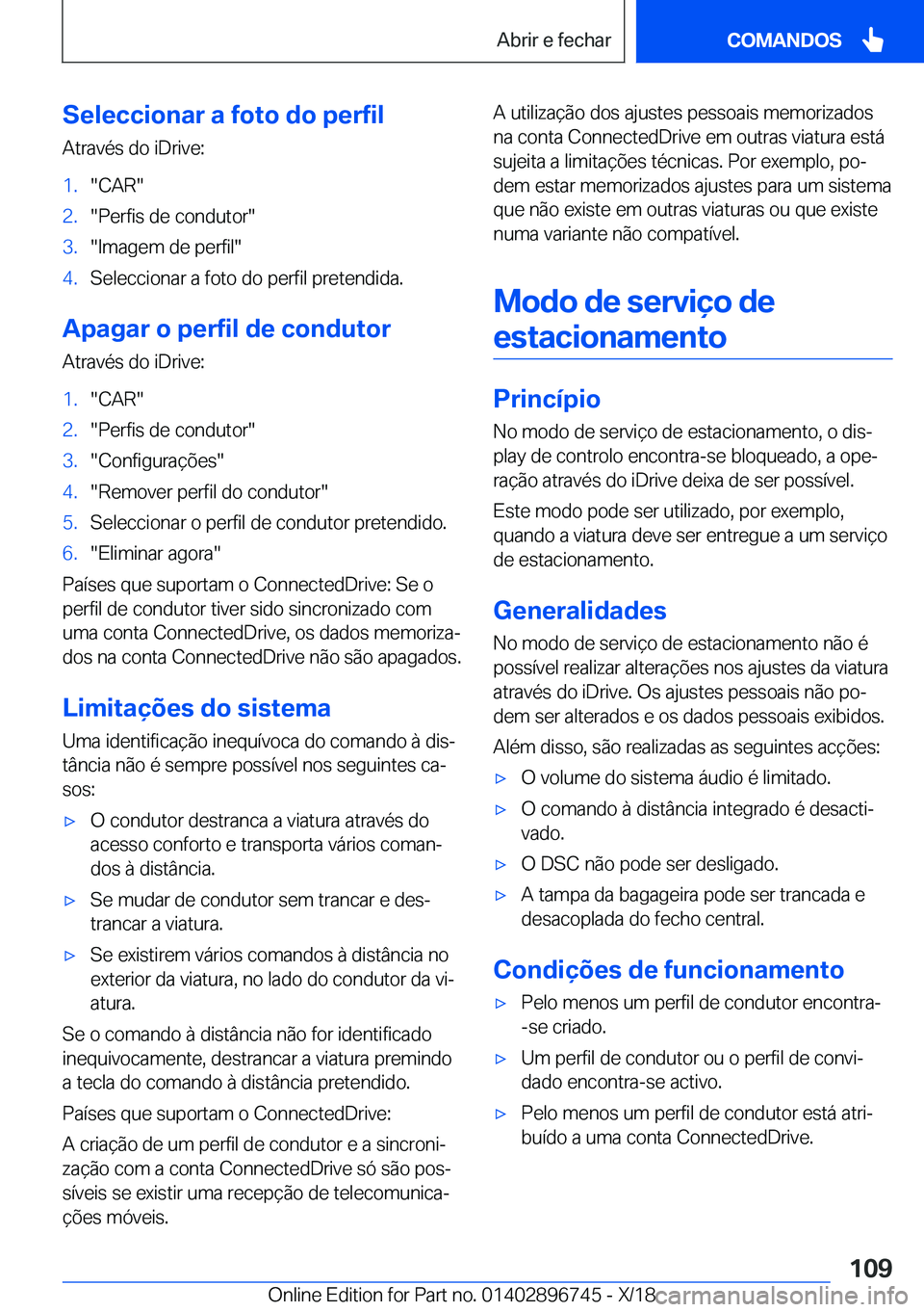 BMW X5 2019  Manual do condutor (in Portuguese) �S�e�l�e�c�c�i�o�n�a�r��a��f�o�t�o��d�o��p�e�r�f�i�l�A�t�r�a�v�é�s��d�o��i�D�r�i�v�e�:�1�.��C�A�R��2�.��P�e�r�f�i�s��d�e��c�o�n�d�u�t�o�r��3�.��I�m�a�g�e�m��d�e��p�e�r�f�i�l��4�.�S�e�