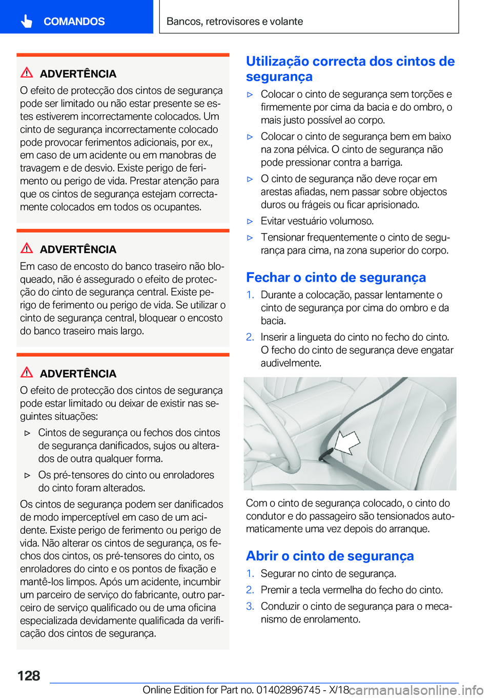 BMW X5 2019  Manual do condutor (in Portuguese) �A�D�V�E�R�T�