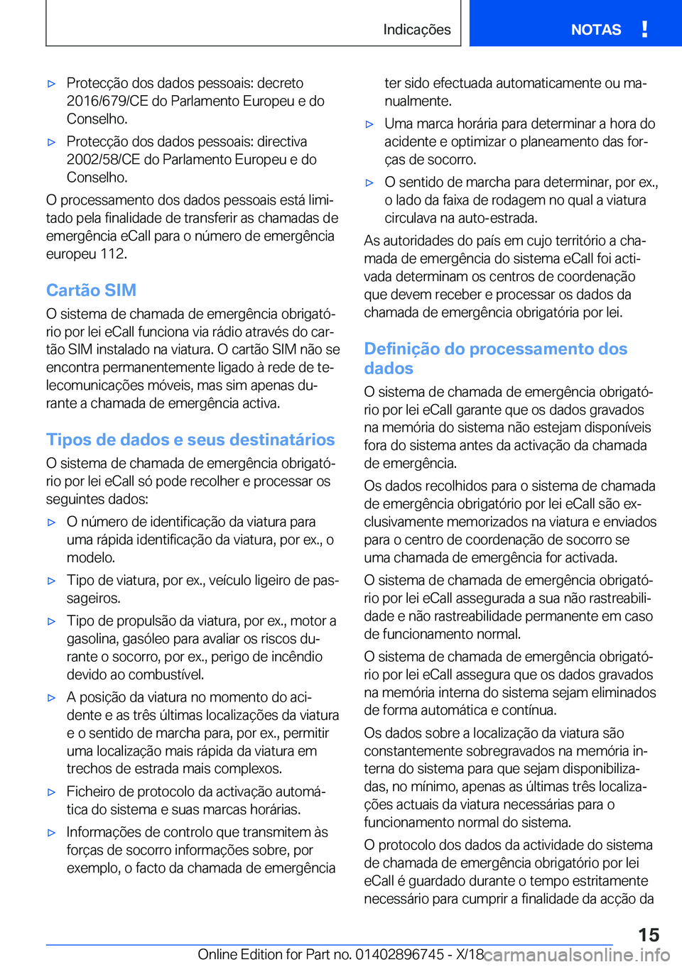 BMW X5 2019  Manual do condutor (in Portuguese) x�P�r�o�t�e�c�