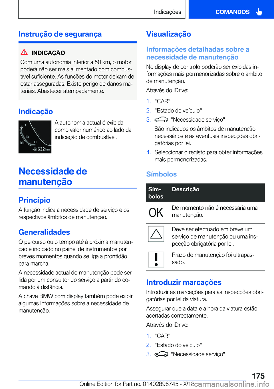 BMW X5 2019  Manual do condutor (in Portuguese) �I�n�s�t�r�u�