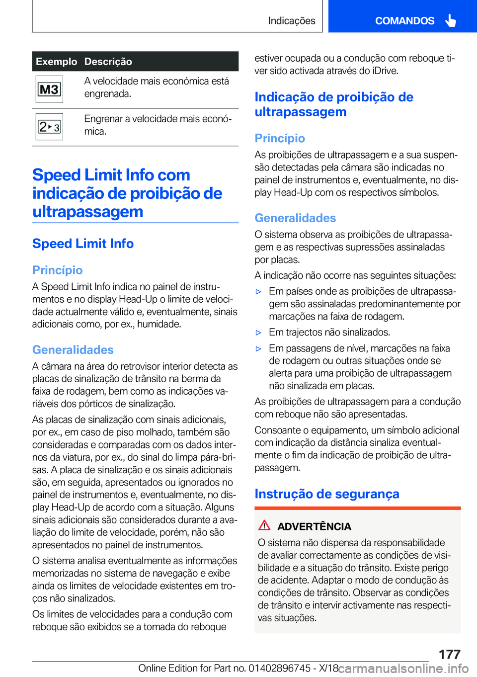 BMW X5 2019  Manual do condutor (in Portuguese) �E�x�e�m�p�l�o�D�e�s�c�r�i�