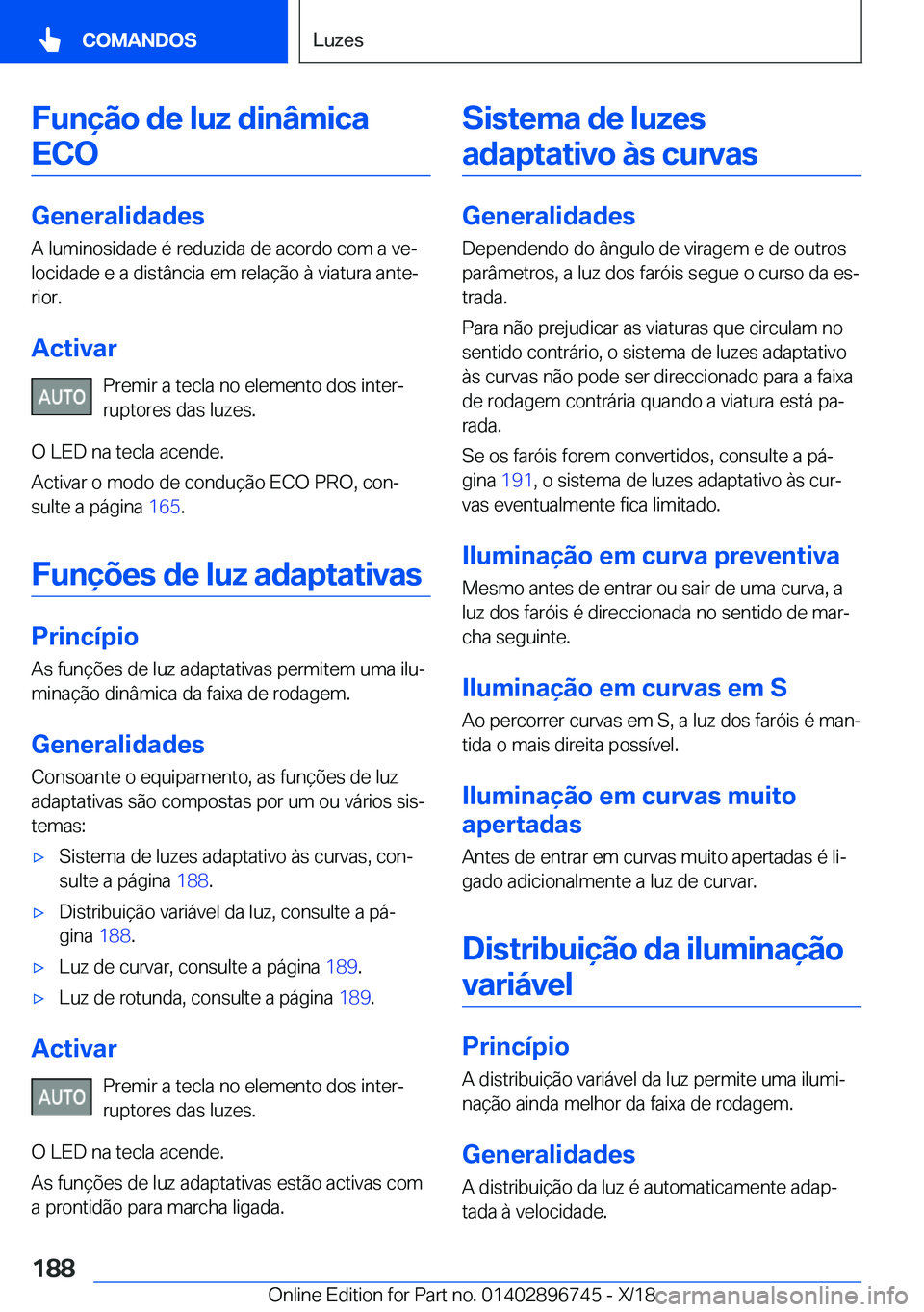 BMW X5 2019  Manual do condutor (in Portuguese) �F�u�n�