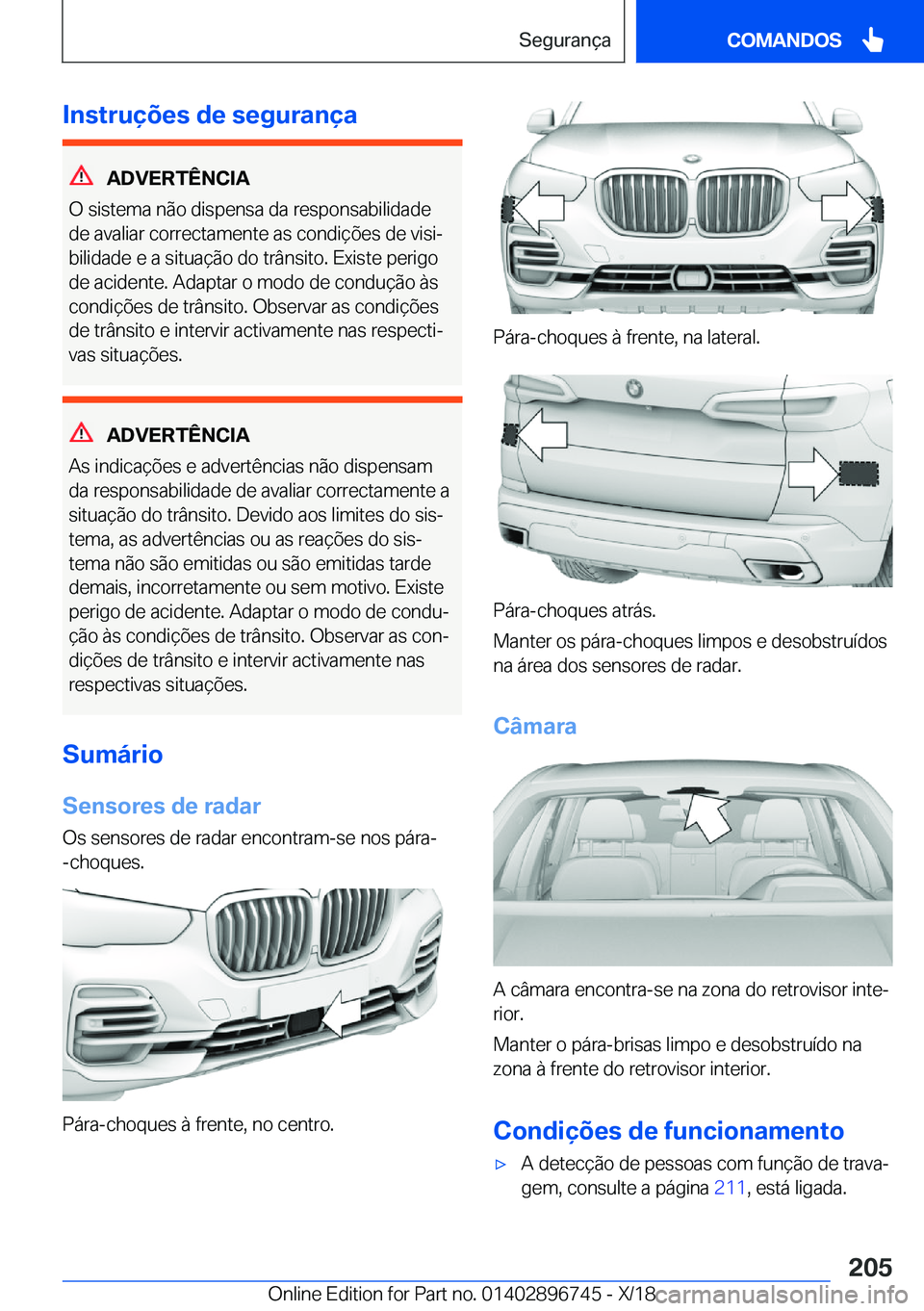 BMW X5 2019  Manual do condutor (in Portuguese) �I�n�s�t�r�u�