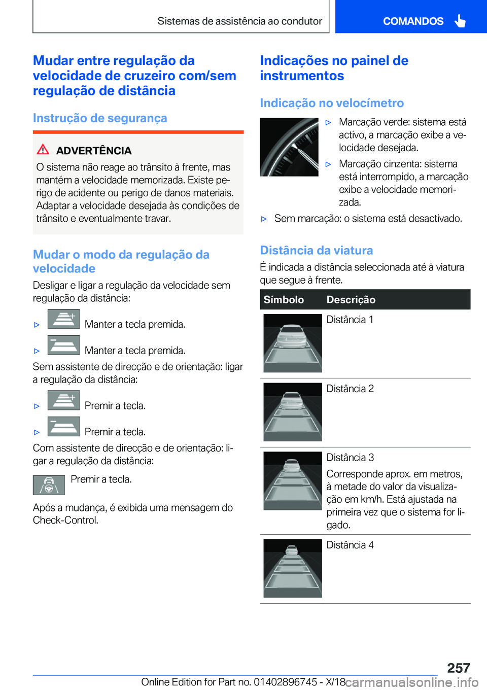 BMW X5 2019  Manual do condutor (in Portuguese) �M�u�d�a�r��e�n�t�r�e��r�e�g�u�l�a�
