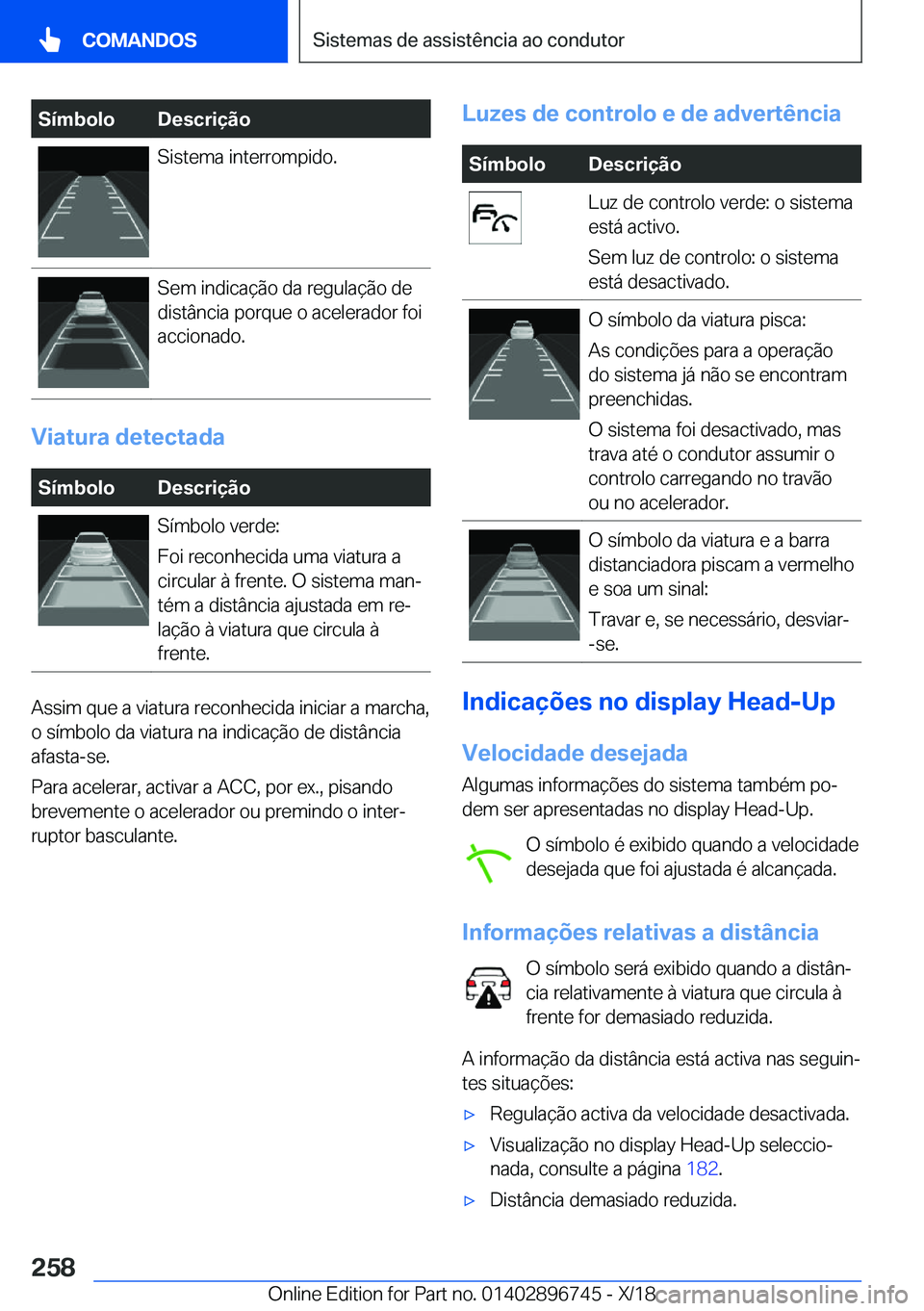 BMW X5 2019  Manual do condutor (in Portuguese) �S�
