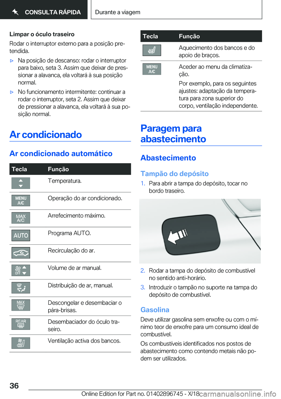 BMW X5 2019  Manual do condutor (in Portuguese) �L�i�m�p�a�r��o��