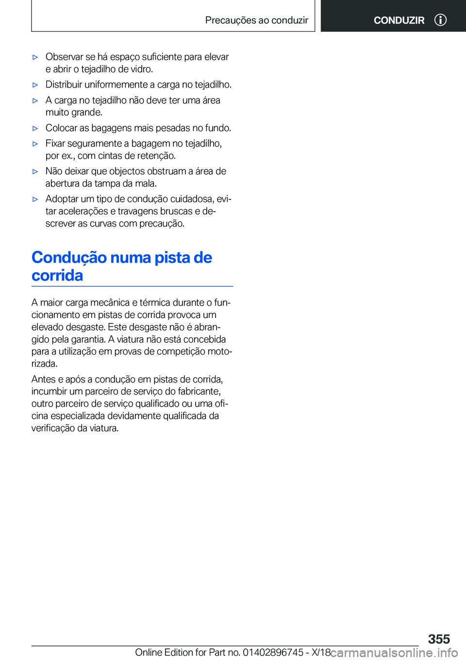 BMW X5 2019  Manual do condutor (in Portuguese) x�O�b�s�e�r�v�a�r��s�e��h�á��e�s�p�a�