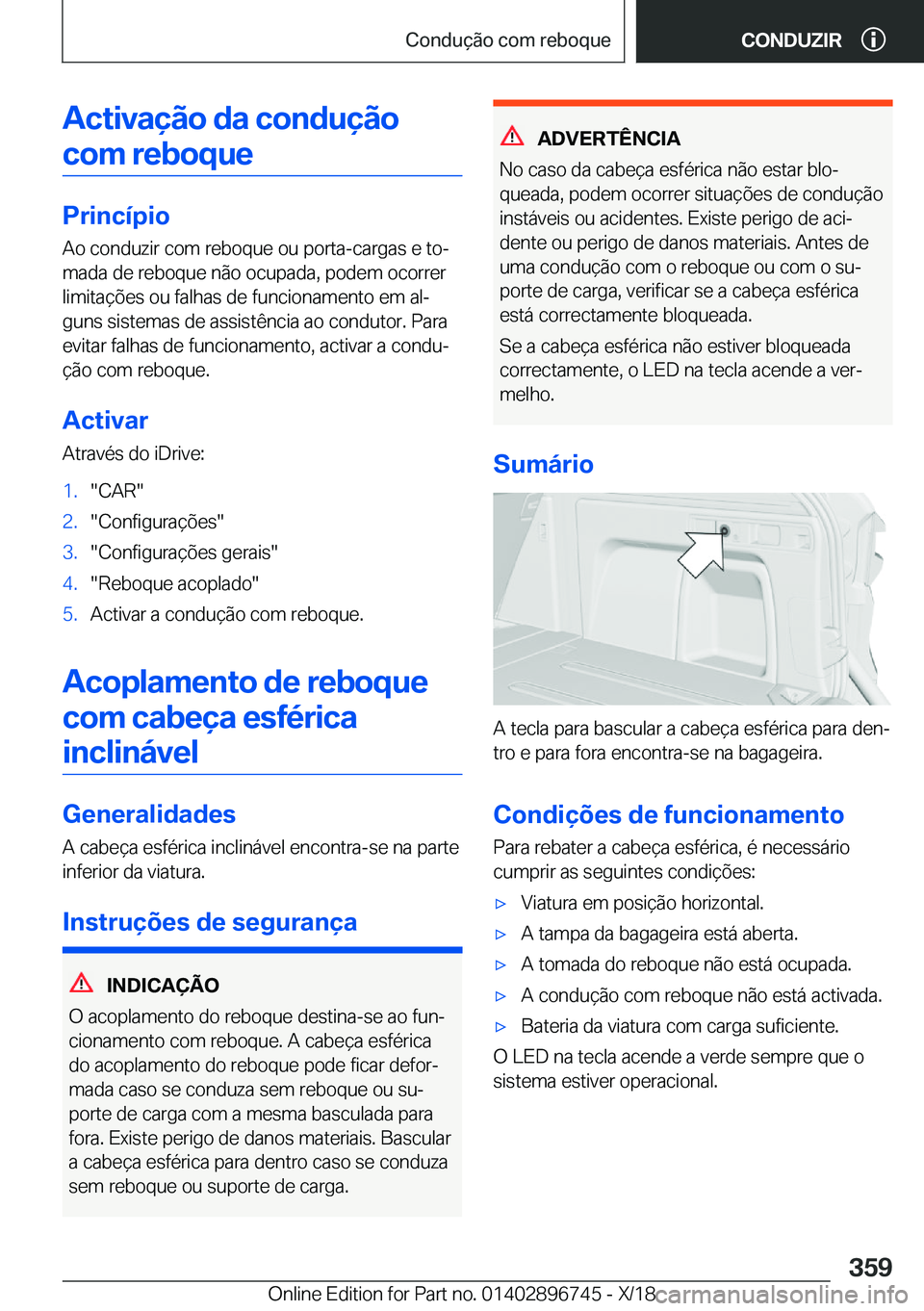BMW X5 2019  Manual do condutor (in Portuguese) �A�c�t�i�v�a�