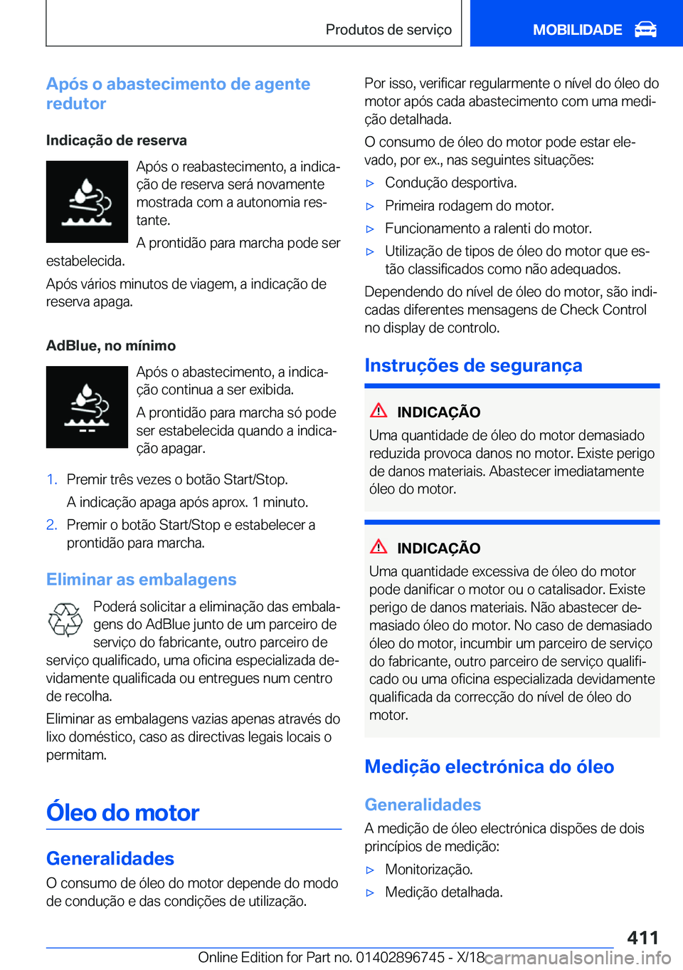BMW X5 2019  Manual do condutor (in Portuguese) �A�p�
