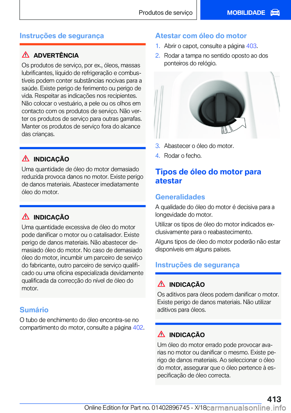 BMW X5 2019  Manual do condutor (in Portuguese) �I�n�s�t�r�u�