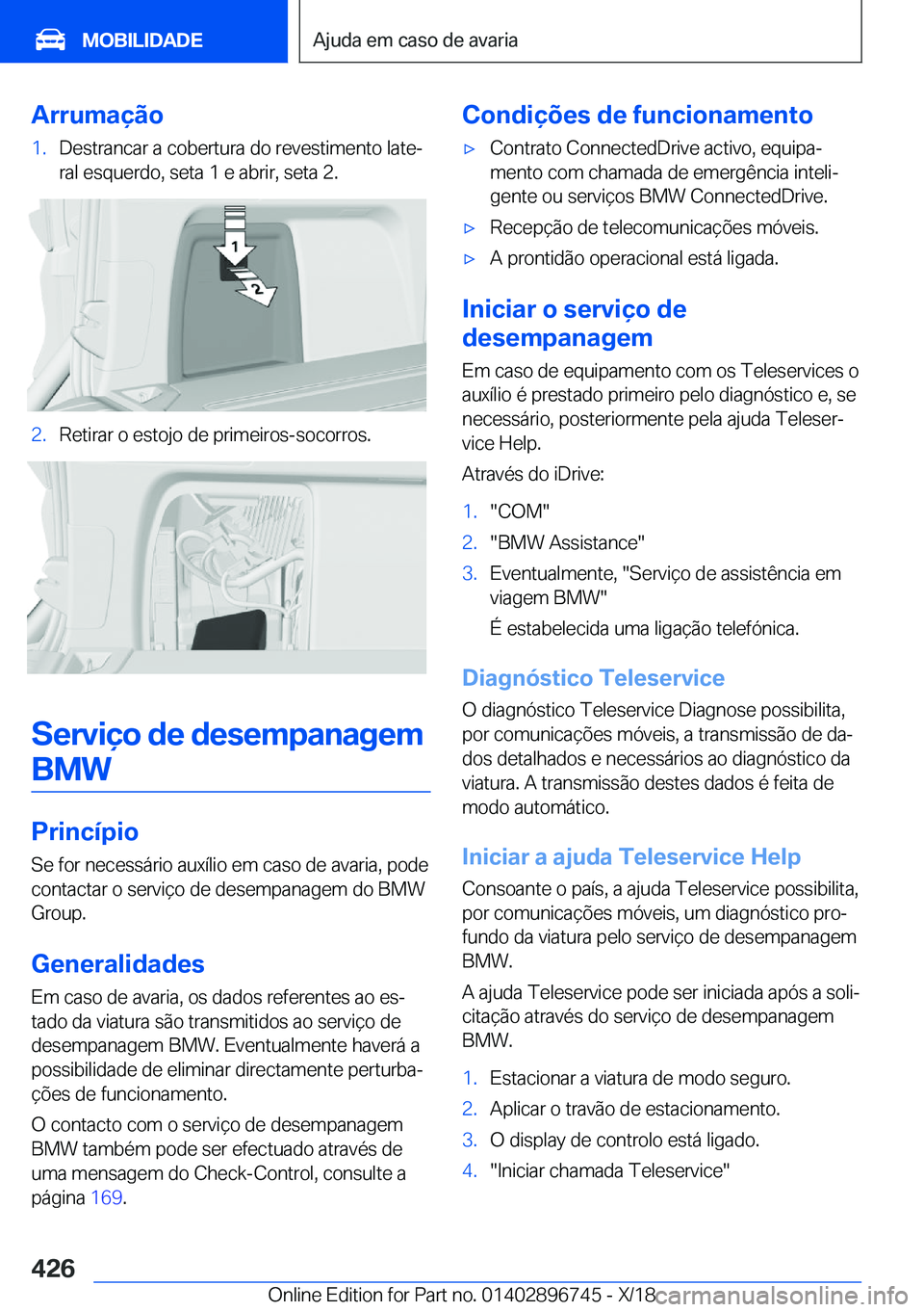 BMW X5 2019  Manual do condutor (in Portuguese) �A�r�r�u�m�a�