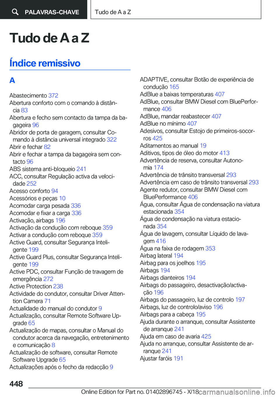 BMW X5 2019  Manual do condutor (in Portuguese) �T�u�d�o��d�e��A��a��Z
�