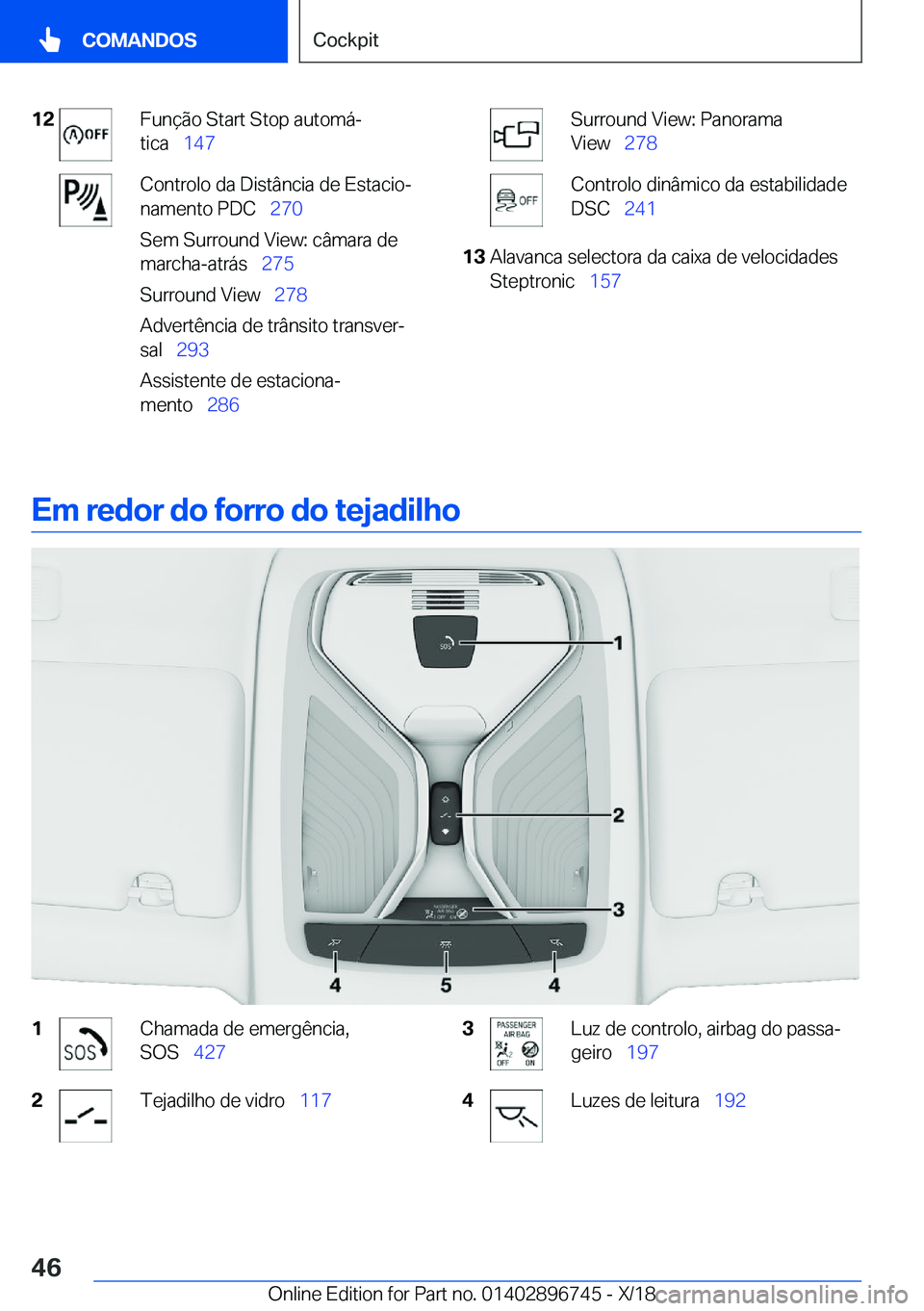 BMW X5 2019  Manual do condutor (in Portuguese) �1�2�F�u�n�