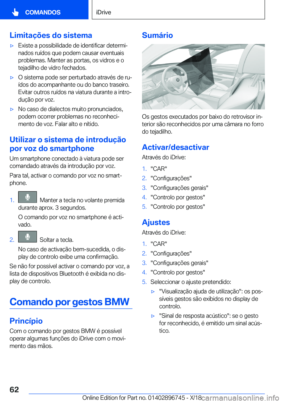 BMW X5 2019  Manual do condutor (in Portuguese) �L�i�m�i�t�a�