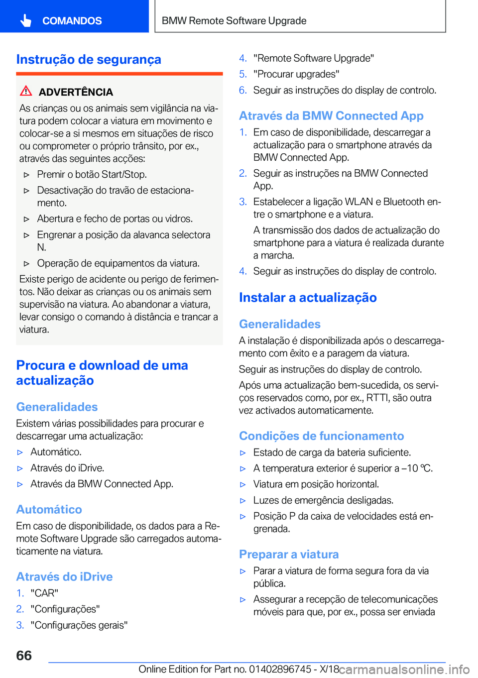 BMW X5 2019  Manual do condutor (in Portuguese) �I�n�s�t�r�u�