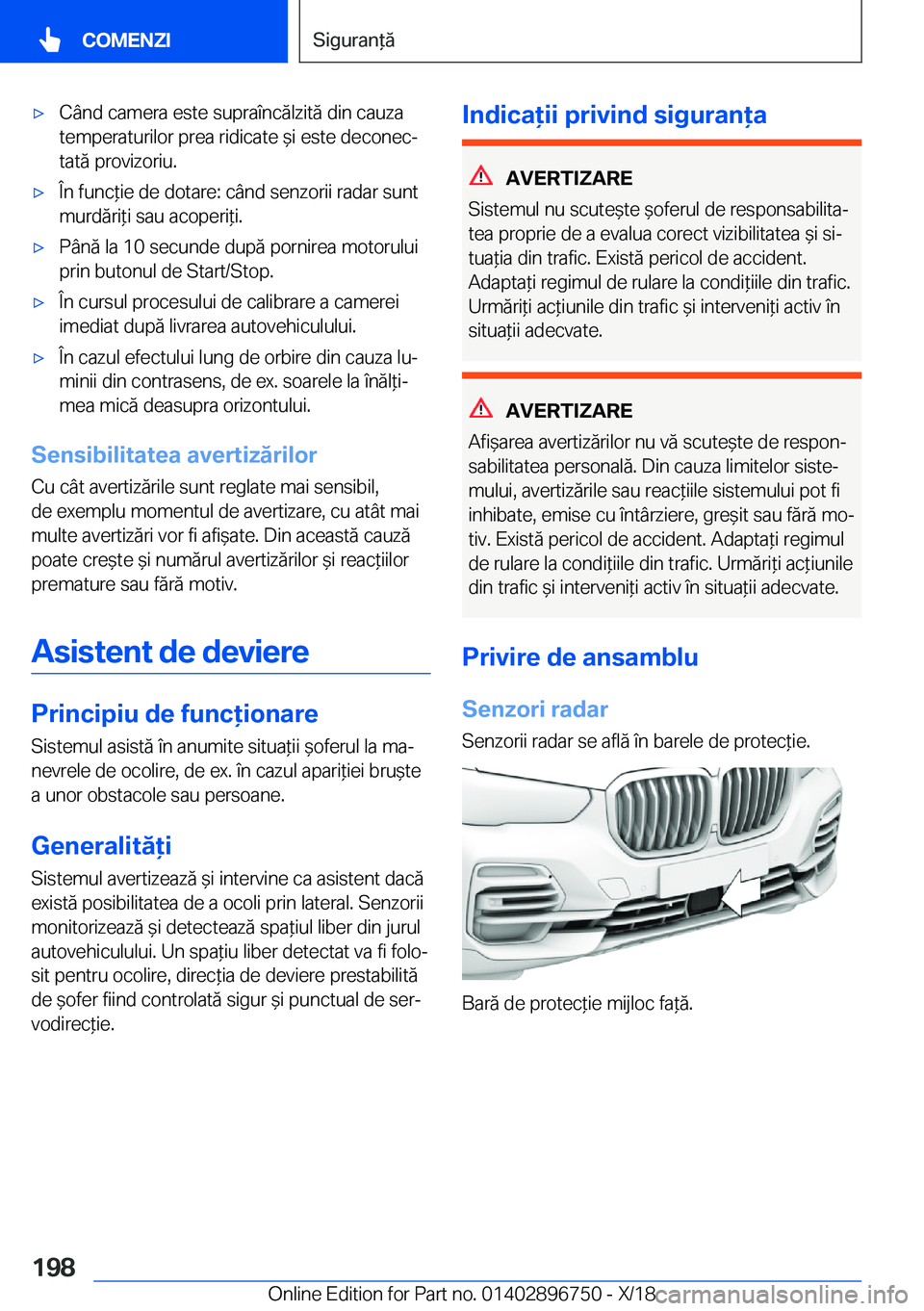 BMW X5 2019  Ghiduri De Utilizare (in Romanian) 'x�C�