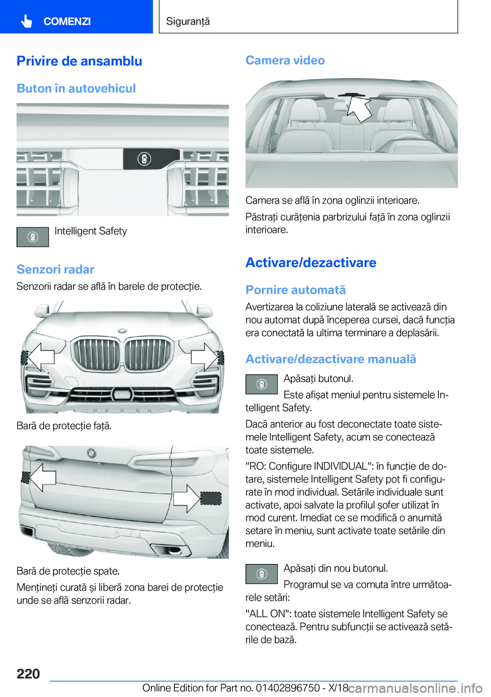 BMW X5 2019  Ghiduri De Utilizare (in Romanian) �P�r�i�v�i�r�e��d�e��a�n�s�a�m�b�l�u
�B�u�t�o�n��