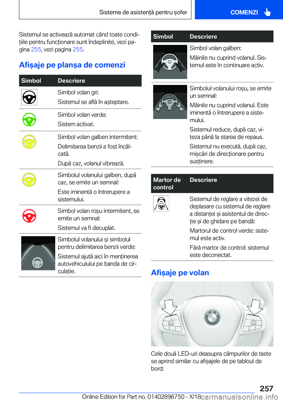 BMW X5 2019  Ghiduri De Utilizare (in Romanian) �S�i�s�t�e�m�u�l��s�e��a�c�t�i�v�e�a�z�