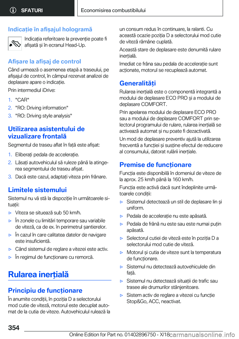 BMW X5 2019  Ghiduri De Utilizare (in Romanian) �I�n�d�i�c�a�i�e��