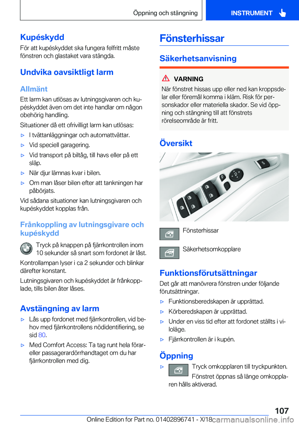 BMW X5 2019  InstruktionsbÖcker (in Swedish) �K�u�p�