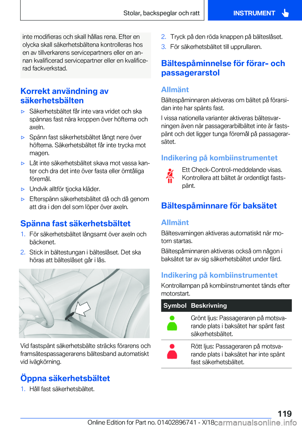 BMW X5 2019  InstruktionsbÖcker (in Swedish) �i�n�t�e��m�o�d�i�f�i�e�r�a�s��o�c�h��s�k�a�l�l��h�å�l�l�a�s��r�e�n�a�.��E�f�t�e�r��e�n�o�l�y�c�k�a��s�k�a�l�l��s�ä�k�e�r�h�e�t�s�b�ä�l�t�e�n�a��k�o�n�t�r�o�l�l�e�r�a�s��h�o�s �e�n��a�v