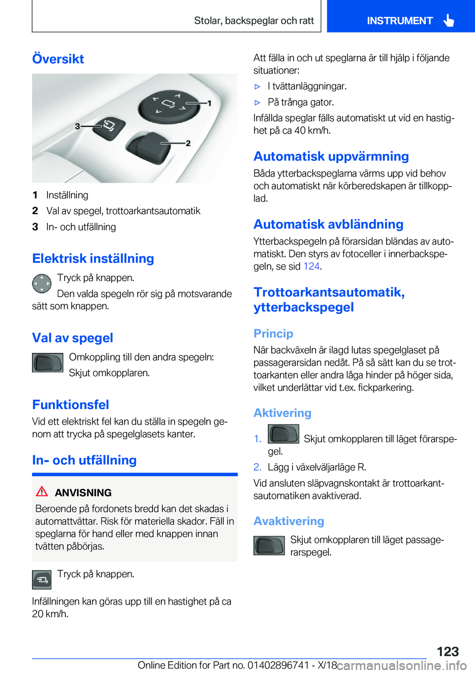 BMW X5 2019  InstruktionsbÖcker (in Swedish) �