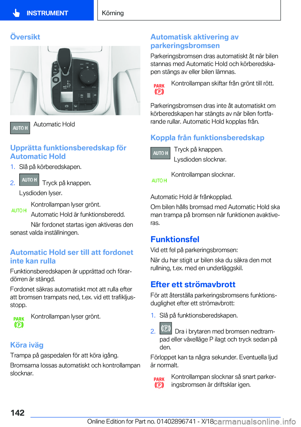 BMW X5 2019  InstruktionsbÖcker (in Swedish) �