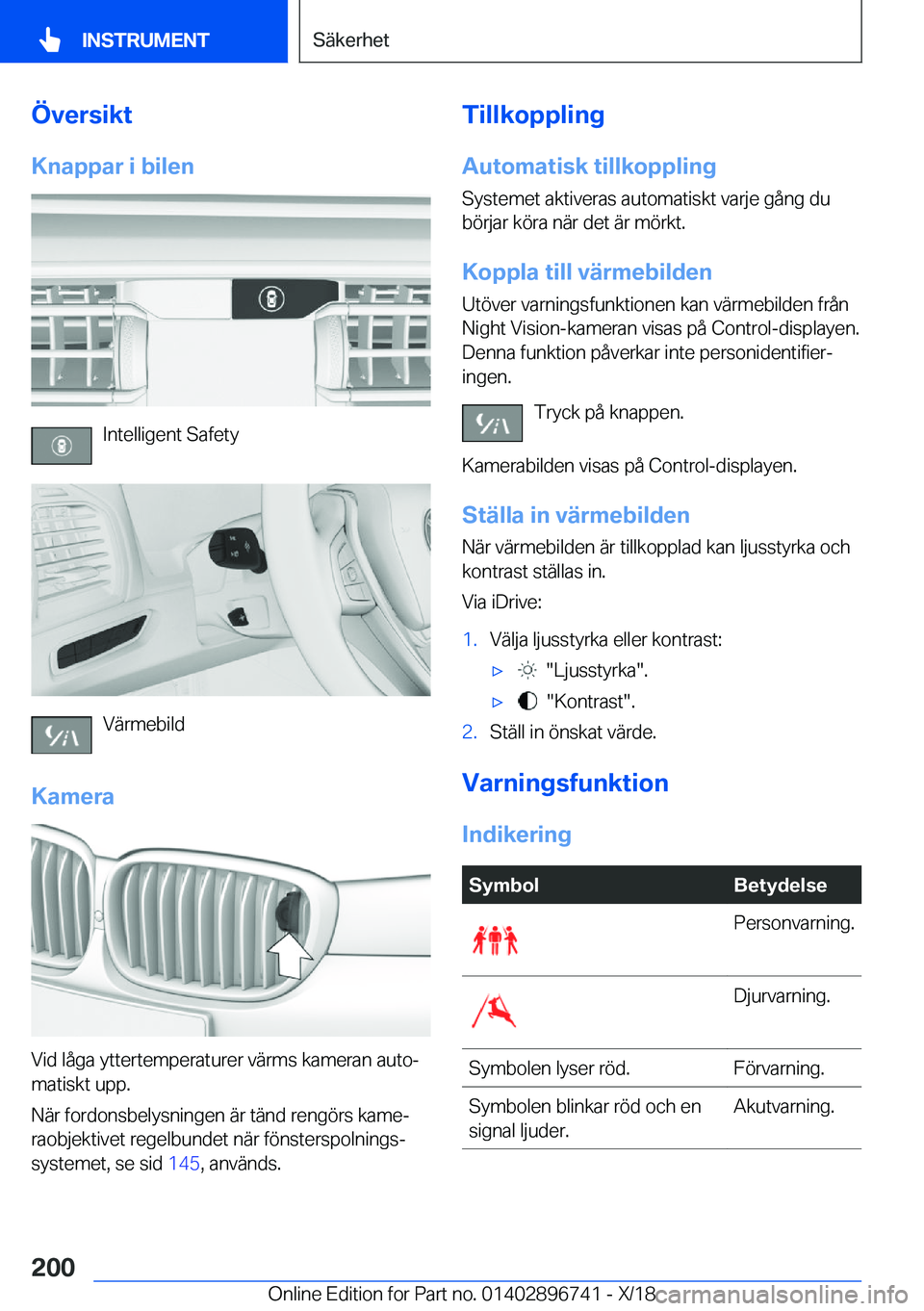 BMW X5 2019  InstruktionsbÖcker (in Swedish) �