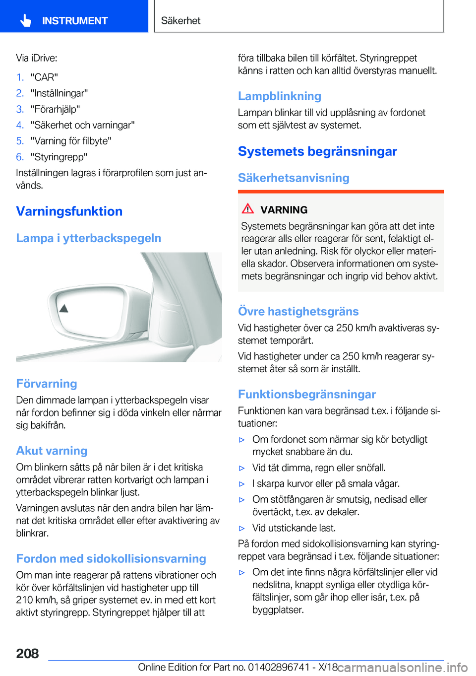 BMW X5 2019  InstruktionsbÖcker (in Swedish) �V�i�a��i�D�r�i�v�e�:�1�.��C�A�R��2�.��I�n�s�t�ä�l�l�n�i�n�g�a�r��3�.��F�