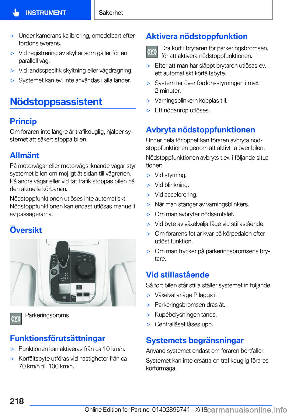 BMW X5 2019  InstruktionsbÖcker (in Swedish) x�U�n�d�e�r��k�a�m�e�r�a�n�s��k�a�l�i�b�r�e�r�i�n�g�,��o�m�e�d�e�l�b�a�r�t��e�f�t�e�r�f�o�r�d�o�n�s�l�e�v�e�r�a�n�s�.x�V�i�d��r�e�g�i�s�t�r�e�r�i�n�g��a�v��s�k�y�l�t�a�r��s�o�m��g�ä�l�l�e�