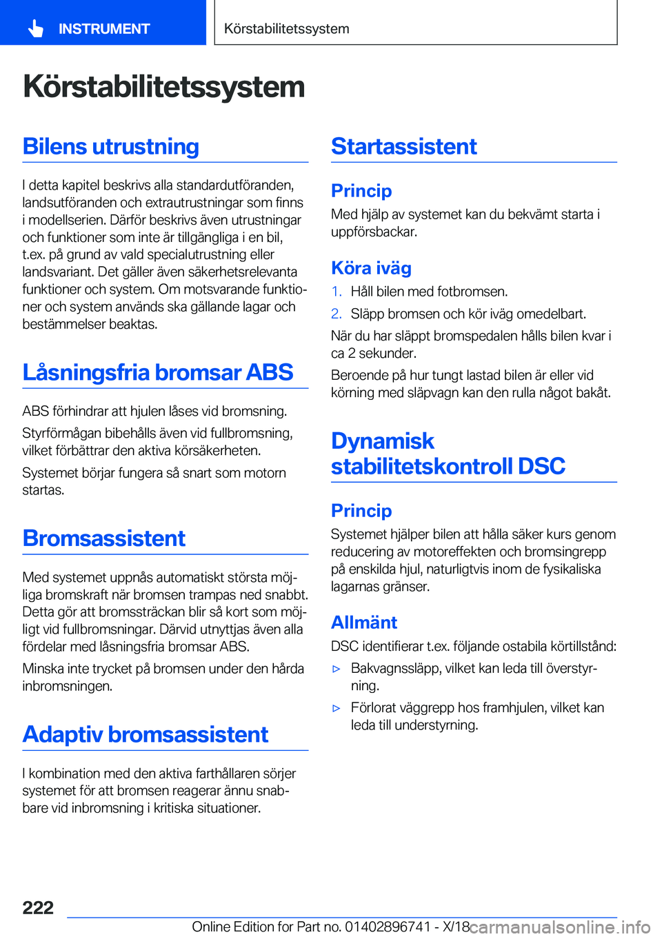 BMW X5 2019  InstruktionsbÖcker (in Swedish) �K�