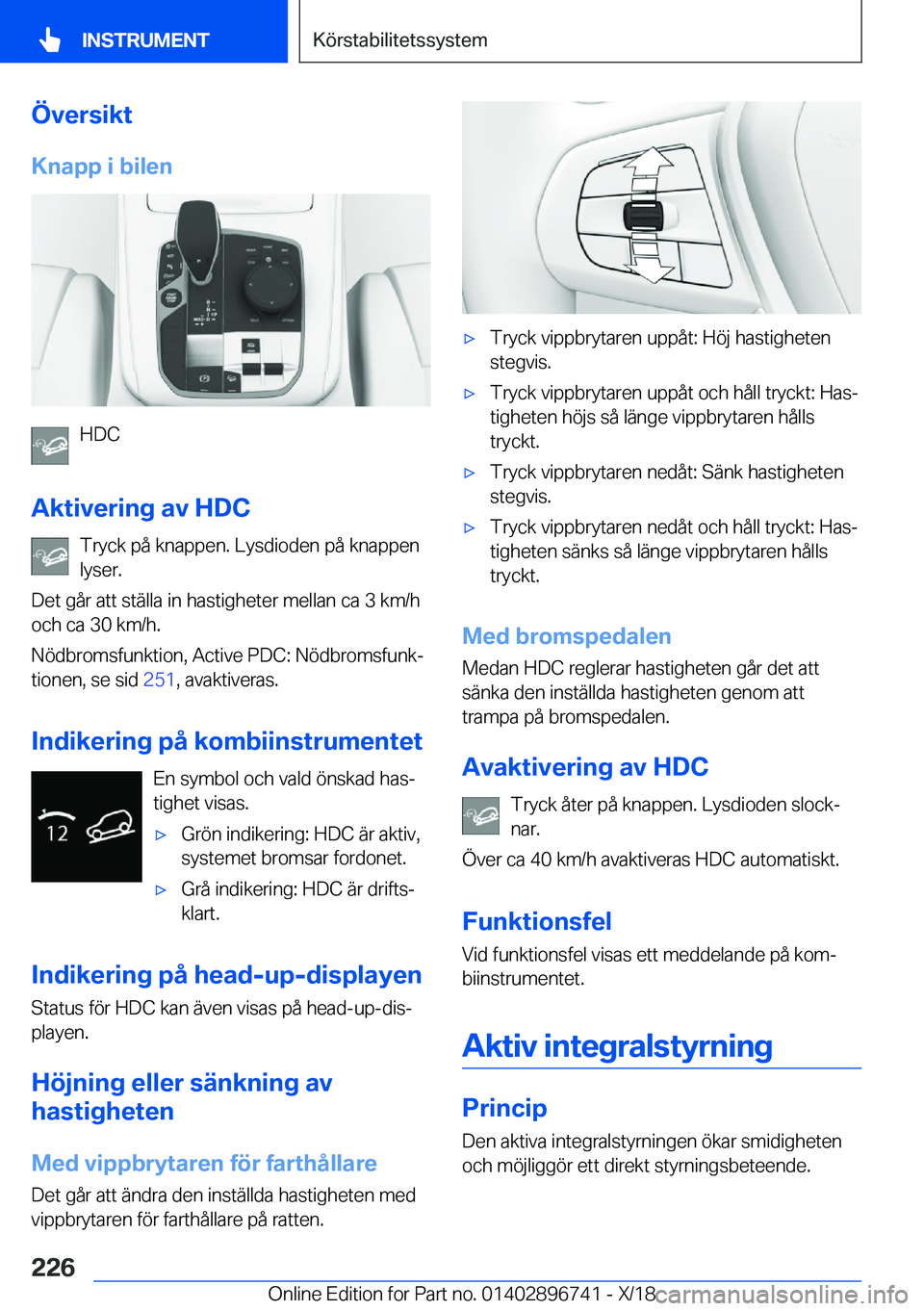 BMW X5 2019  InstruktionsbÖcker (in Swedish) �