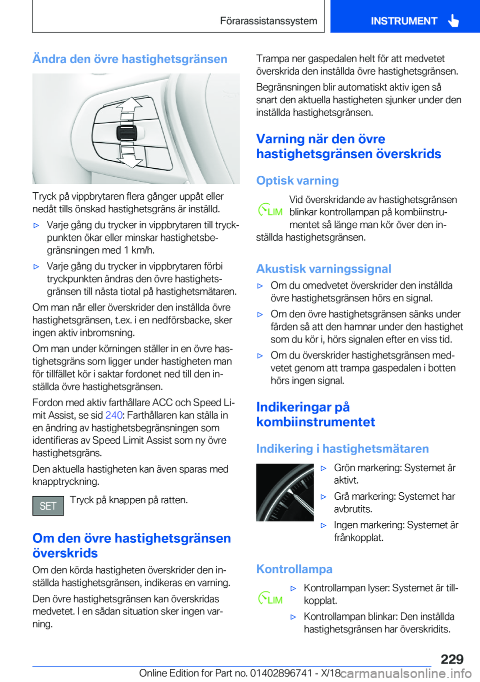 BMW X5 2019  InstruktionsbÖcker (in Swedish) �Ä�n�d�r�a��d�e�n��