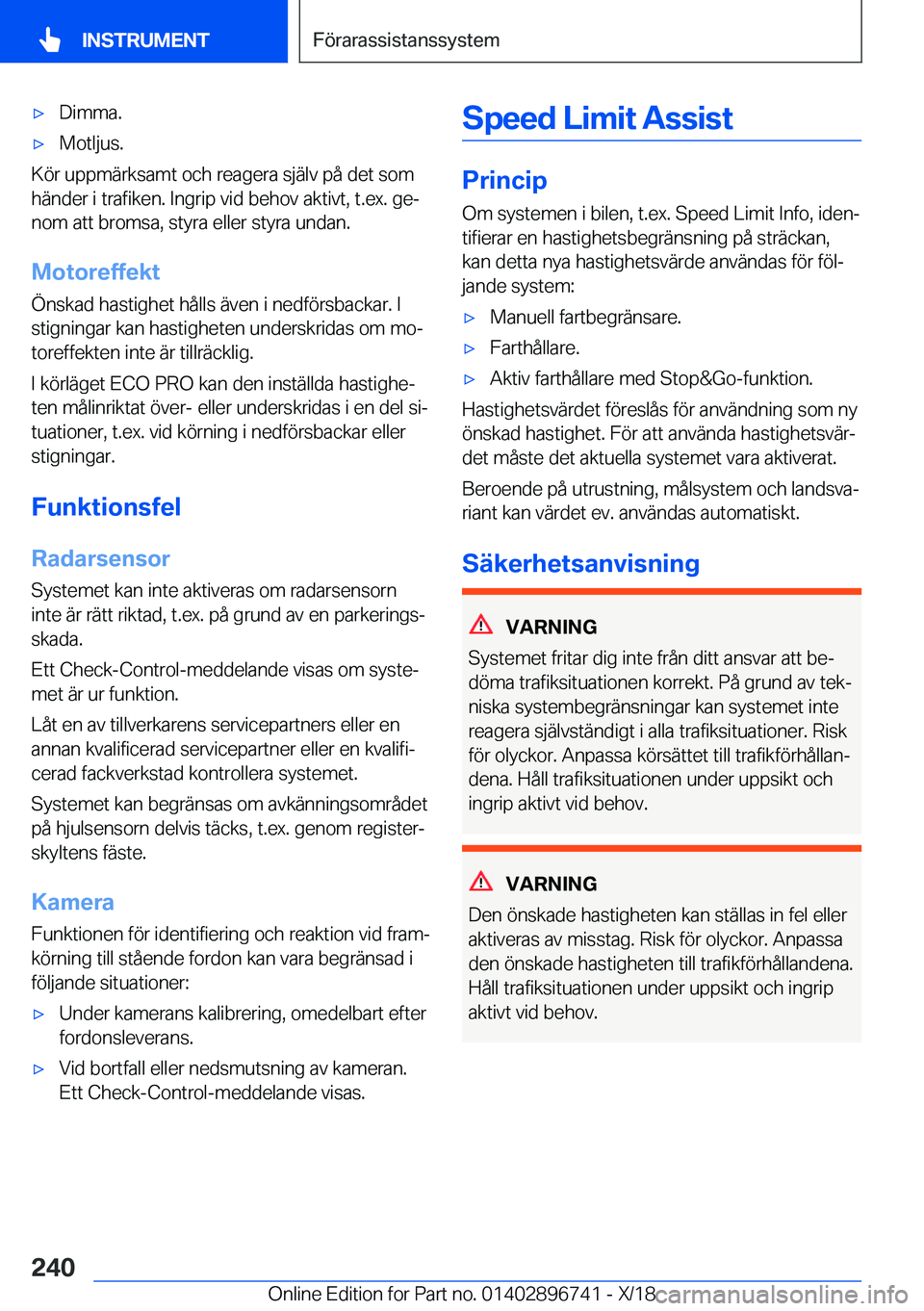 BMW X5 2019  InstruktionsbÖcker (in Swedish) x�D�i�m�m�a�.x�M�o�t�l�j�u�s�.
�K�