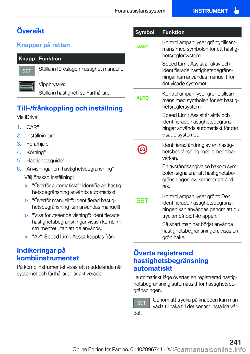 BMW X5 2019  InstruktionsbÖcker (in Swedish) �