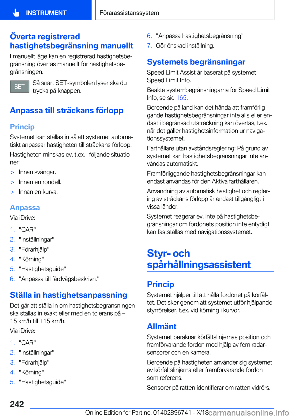 BMW X5 2019  InstruktionsbÖcker (in Swedish) �