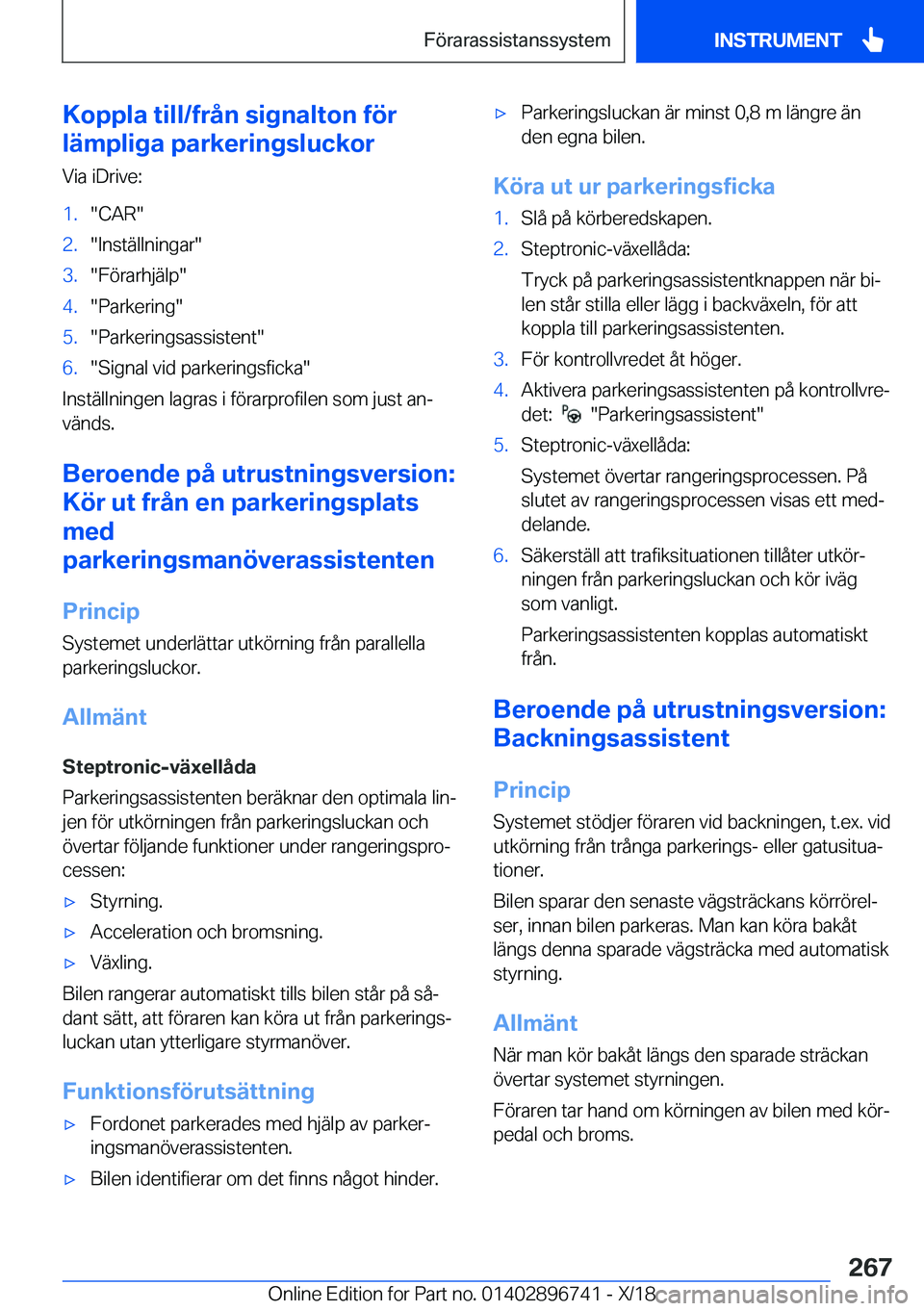 BMW X5 2019  InstruktionsbÖcker (in Swedish) �K�o�p�p�l�a��t�i�l�l�/�f�r�å�n��s�i�g�n�a�l�t�o�n��f�