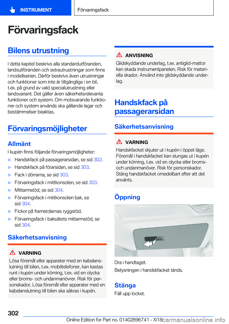 BMW X5 2019  InstruktionsbÖcker (in Swedish) �F�