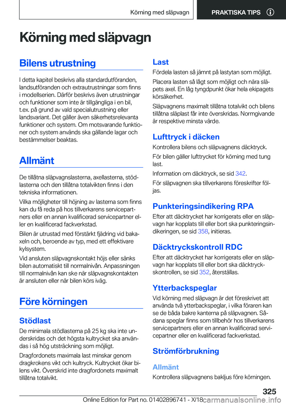 BMW X5 2019  InstruktionsbÖcker (in Swedish) �K�