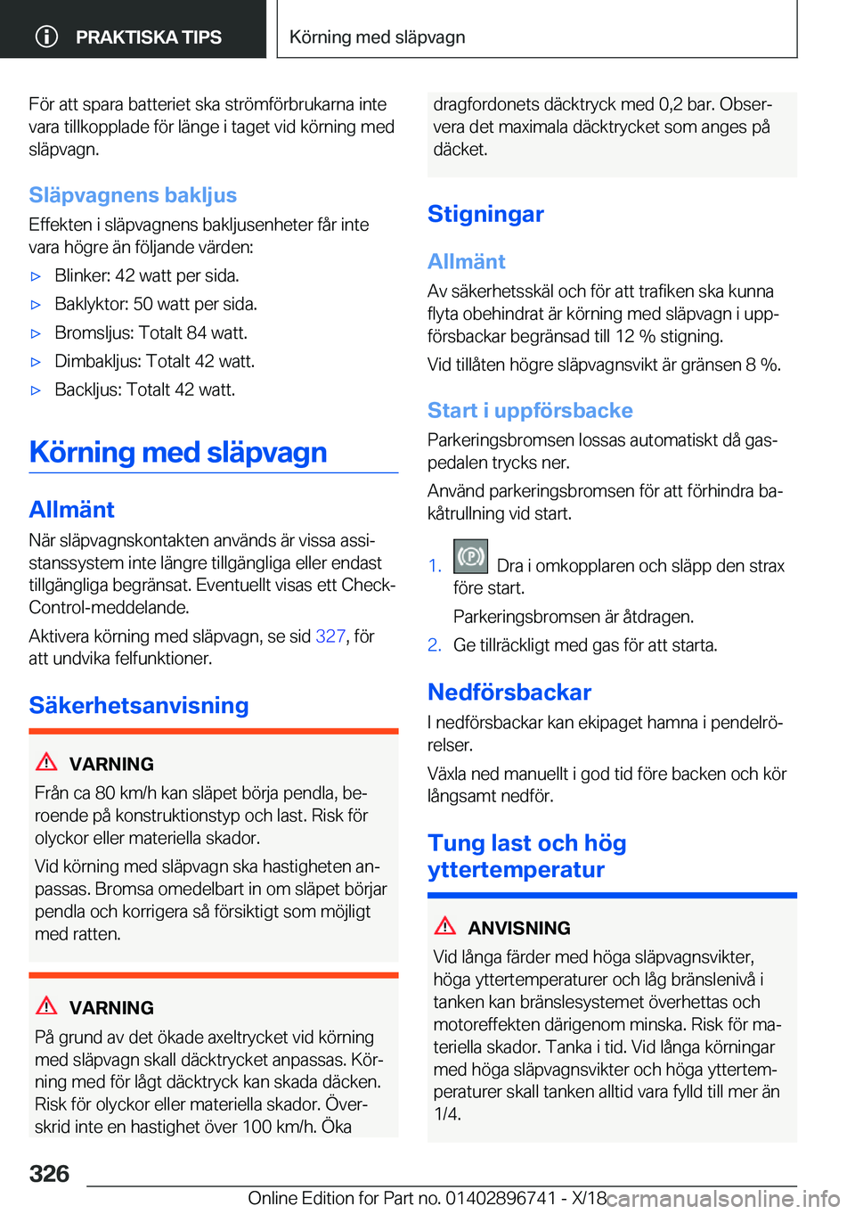 BMW X5 2019  InstruktionsbÖcker (in Swedish) �F�