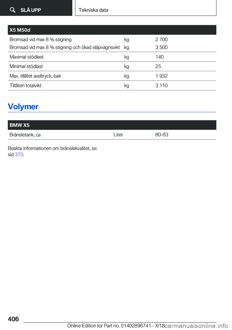 BMW X5 2019  InstruktionsbÖcker (in Swedish) �X�5��M�5�0�d�B�r�o�m�s�a�d��v�i�d��m�a�x��8��%��s�t�i�g�n�i�n�g
�B�r�o�m�s�a�d��v�i�d��m�a�x��8��%��s�t�i�g�n�i�n�g��o�c�h��