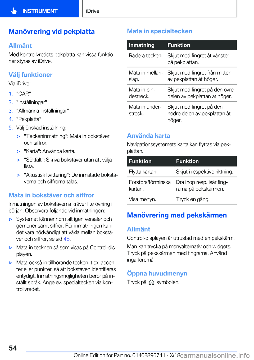 BMW X5 2019  InstruktionsbÖcker (in Swedish) �M�a�n�